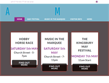 Tablet Screenshot of kingsburymayfestival.co.uk